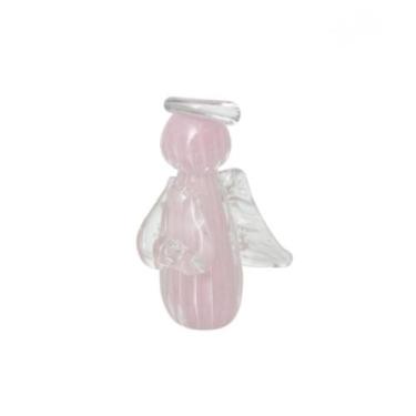 Imagem de Mini Anjo Uriel Cristal Murano P Jade Rosa - Cristais Labone