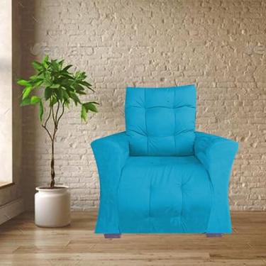 Imagem de Poltrona Retrátil e Reclinável Pra Extensão De Cílios Modelo Mariane Turquesa