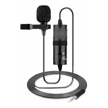 Imagem de Microfone De Lapela Condensador Omnidirecional Com Fio Para Celular Smartphone Gravar Gravação Vídeo Profissional