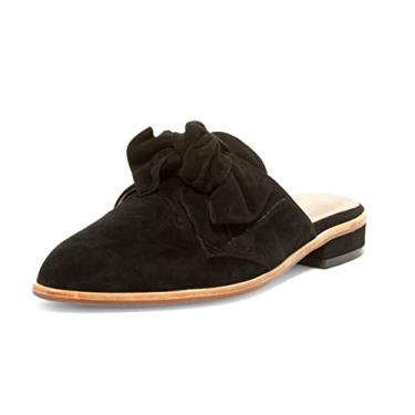 Imagem de Cecelia New York Amara Black Suede Closed Toe Open Back Slide Flat Mule (6)