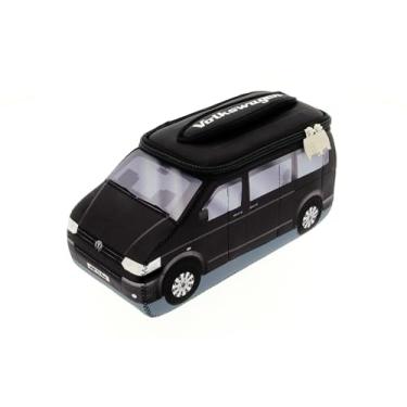 Imagem de BRISA Coleção VW – Volkswagen Neoprene Universal Maquiagem Cosméticos Higiene Pessoal Bolsa de Farmácia em Design de Ônibus T5 (Preto/Grande)
