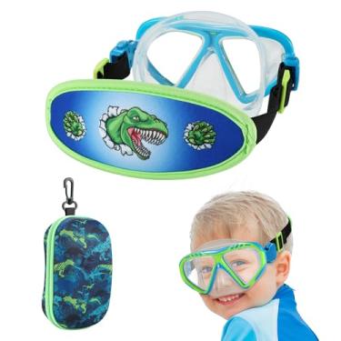 Imagem de RUIGAO Óculos de natação infantil 4-7. Alça de tecido para máscara de natação infantil, sem PVC/sem látex, para crianças de 3 a 6 anos