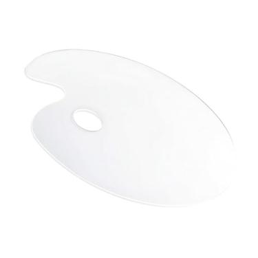 Imagem de Almencla Bandeja de paleta de maquiagem acrílica fácil de usar, ferramenta de maquiagem durável, paleta de base cosmética para arte em unhas, sombra e batom, 10CM