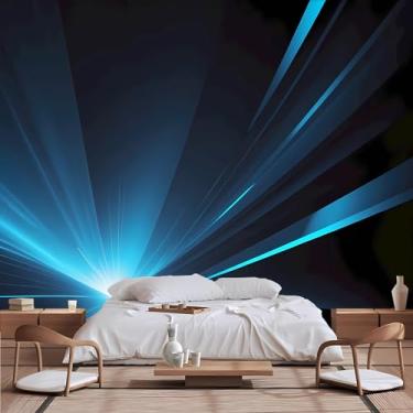 Imagem de Lcythiazole Papel de parede geométrico de tamanho personalizável - papel de parede decorativo 3D, removível para sala de estar, quarto, escritório, quarto infantil, escritório