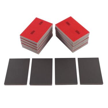 Imagem de 24 peças de esponja de lixa de 800 grãos, bloco de lixamento molhado e seco 10 x 7,6 cm, papel de areia reutilizável para paredes de drywall de madeira de metal, pintura automotiva de pedra, plástico