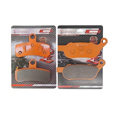 Imagem de LE LEFOSSI Pastilhas de freio dianteiras traseiras compatíveis com Harley Davidson Fatboy, Softail Deluxe, Heritage Softail Classic, Street Bob, Dyna Wide Glide, Low Rider, Super Glide, Softail Slim