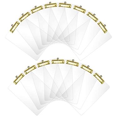 Imagem de Moocci Pranchetas Transparentes De Acrílico Grosso, Prancheta Dourada Transparente Fofa Com Clipe Forte E Furo Oculto Para Pendurar Em Papel A4, Estudante De Arte, Desenho, Escritório, Escola, Depó