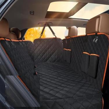 Imagem de Capa de assento de carro para cães – Rede impermeável para animais de estimação com 4 sacos de aba lateral, proteção à prova de arranhões e antiderrapante do banco traseiro para carro, caminhão e SUV