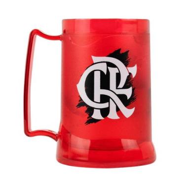 Imagem de Caneca Vermelha Gel Isolante Térmico 400ml Flamengo - mileno