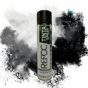 Imagem de Tinta Spray Metálica Uso Geral Preto e Branco Refoc 400ml, Branco Fosc
