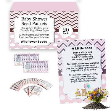 Imagem de Pacotes de sementes de mamãe para abelha | lembrancinhas de chá de bebê para meninas ou meninos | 20 pacotes de sementes de flores silvestres | Pré-preenchidos | Mistura de flores silvestres para