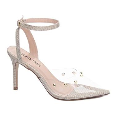 Imagem de Sapato Salto Alto Scarpin Fino Calçado Feminino Festa Bege Tamanho:37