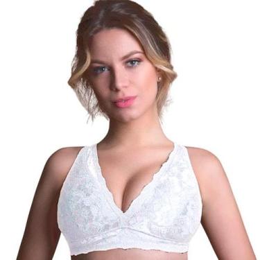 Imagem de Sutia Pos Cirurgico com Renda e Bojo Pre moldado New Form 60143, M, Be