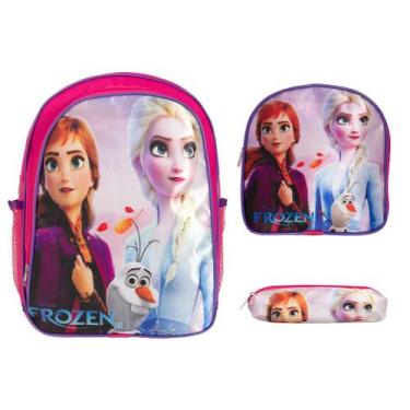 Imagem de Kit Mochila Infantil De Costas Frozen + Lancheira + Estojo - Toys 2U