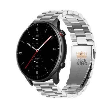 Imagem de Pulseira De Aço Inoxidável Para Smartwatch para Gtr2 - TechKing, Prata