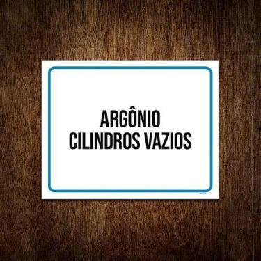 Imagem de Placa Sinalização Argônio Cilindros Vazios 18x23cm 5un - Sinalizo.Com