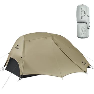 Imagem de Naturehike Barraca de mochila para 2 pessoas com dossel duplo, camada dupla, camada dupla, impermeável, acampamento para acampamento, festivais, quintal, festas do pijama (marrom)