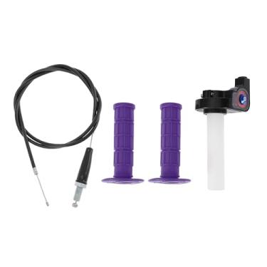 Imagem de REPAIROCK Kit de capas de guidão de borracha antiderrapante para motocicleta, scooter, bicicleta, quadriciclo, roxo, 1 conjunto