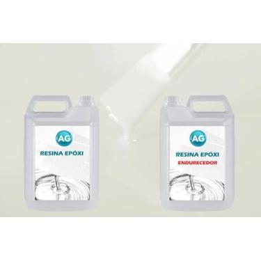 Imagem de Resina Epóxi 1Kg + Cor Sólida Branco Tráfego Ral9016 Ag Medi - Resinas