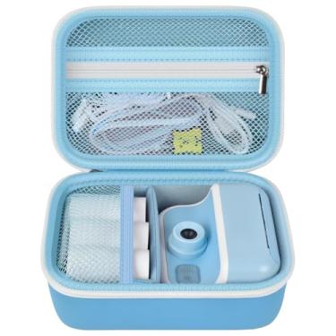 Imagem de GWCASE Capa Compatível Com Dududragon Para Esoxoffore Dylanto Dafotil Tkecwob Careenoah Cimizi Câmera De Impressão Instantânea, Bolsa Armazenamento Digital Selfie Infantil (Somente Caixa) - Azul