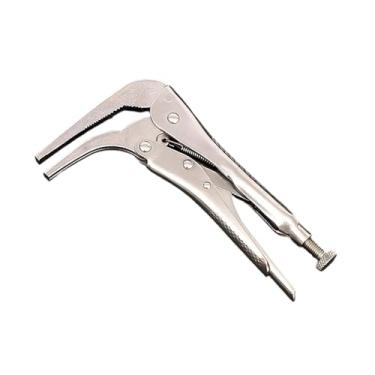 Imagem de Bothyi Alicate de solda Alicate de bico curvo de 90 graus Grampo de chapa de aço com trava Mandíbula curva para técnicos Mecânicos de reparos domésticos, 10.5 Cm X 18 Cm