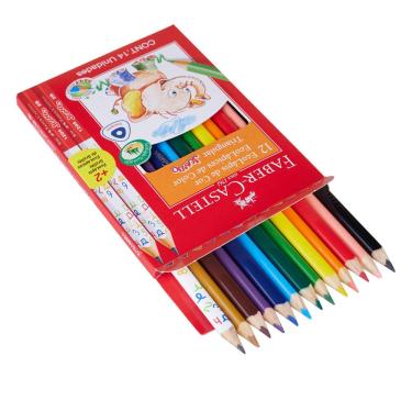 Imagem de Lápis de Cor Ecolápis Triangular Jumbo 12 Cores e 2 Lápis Grafite Faber Castell