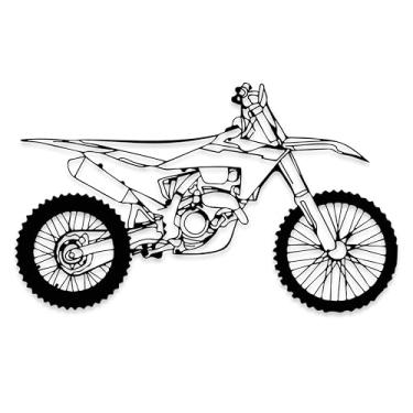 Imagem de Xedatric Arte de parede de metal para motocicleta off-road, decoração de motocicleta esportiva com arte dinâmica, decoração de parede de garagem para pilotos e entusiastas