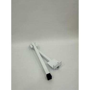 Imagem de Varal Alumínio Reforçado Retrátil De Parede Para Roupas Suporta Até 80kg (Alumínio Branco)