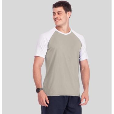 Imagem de Camisa Masculina Manga Curta Recorte Bicolor Tecido Uv+50 - ARUNA SUN,
