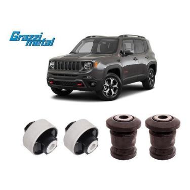 Imagem de Kit 4 Bucha Bandeja Dianteira Jeep Renegade 2015 2016 2017 - Grazzimet