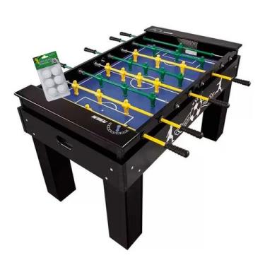 Imagem de MESA DE PEBOLIM TOTÓ COR PRETA 1080 KLOPF + 6 Bolinhas