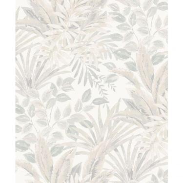 Imagem de Papel De Parede Time Folhagem Verde E Lilas Tj3202