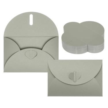 Imagem de PATIKIL Pacote com 100 envelopes pequenos de vales-presente com fecho de coração, minicartões prateados para cartão de visita, Páscoa, casamento, saudação de casamento, convite de festa de formatura
