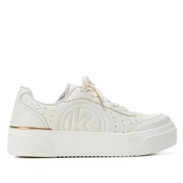 Imagem de Tênis Feminino Kolosh com Detalhe Dourado Branco, Branco, 35