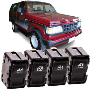 Imagem de Kit 4 Botões Do Vidro Eletrico Bonanza Veraneio 1991 a 1994 - KOSTAL, 