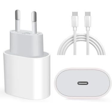 Imagem de Fonte Carregador Turbo de Parede 35W Tipo-C com Cabo USB-C 1 Metro | Carregamento Rápido Bivolt para Celulares, Tablets, Fones, Caixas de Som, Power Bank e Mais – Compacto e Portátil