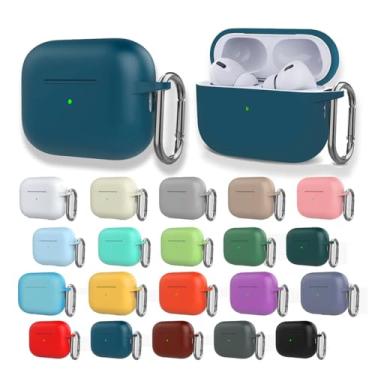 Imagem de Genérico Capa Protetora para AirPods 4 com Gancho AntiPerda Proteção Interna Aveludada Premium (AZUL BEBE)