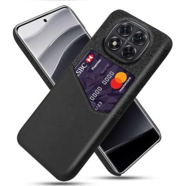 Imagem de Capa para Xiaomi Redmi Note 14 PRO 5G,Tela e tampa de couro PU,Antideslizante,360°cobertura completa à prova de choque com 1 slot de cartão atrás,Prevenção de queda-Black