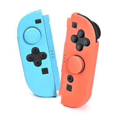 Imagem de DLseego Capa protetora para Nintendo Switch 2 Joy Con Controllers, 1 par de capa de silicone macio de TPU (poliuretano termoplástico) de substituição de cor pura adequada para o modelo 2025 Joy Cons