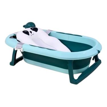 Imagem de Banheira Retrátil Com Termômetro Digital E Almofada Suspensa Para Bebê Recém Nascido Compacta E Dobrável Ideal Para Banho Seguro E Confortável Fácil De Armazenar E Transporte Diário