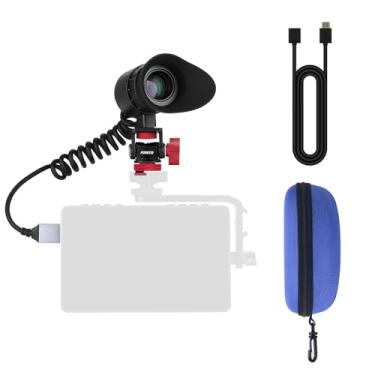 Imagem de Visor eletrônico portátil, tela grande, compatível com HDMI, câmera fotográfica, visor externo com suporte de sapata