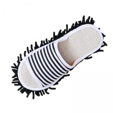 Imagem de ＫＬＫＣＭＳ 2x Mop Chinelos Homens Mulheres Sandálias de Limpeza Destacável Prático Dedo Do Pé Aberto Sapatos de Limpeza Esfregar Chinelos para Casa Espanar
