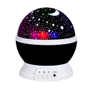 Imagem de Luminária Abajur Projetor de Galáxias Estrelas Universo no Teto 360° - Ideal para Decoração e Festas (Preto)