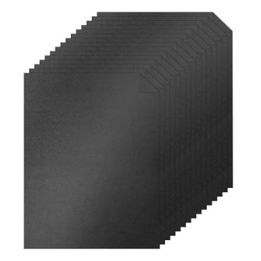 Imagem de Silunkia 100 folhas de papelão preto brilhante 21 x 28 cm, papel de artesanato, 200 gsm/34 kg, cartão de papel brilhante para fazer cartões faça você mesmo, cartões de visita, convites de casamento