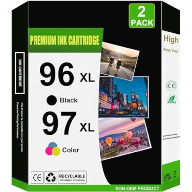 Imagem de Eficazink Cartucho De Tinta 96 97 Compatível Para Impressoras Deskjet 6540 6940 5940 6840 6988 6980 9800 Officejet 7210 7310 7410 Photosmart 8030 8050 (Pacote Com 2)