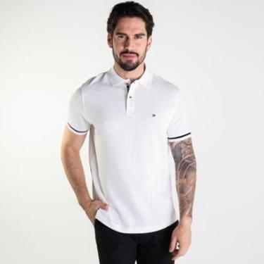 Imagem de Camisa Polo Tommy Hilfiger Placket Detail Regular Fit Branca-Masculino