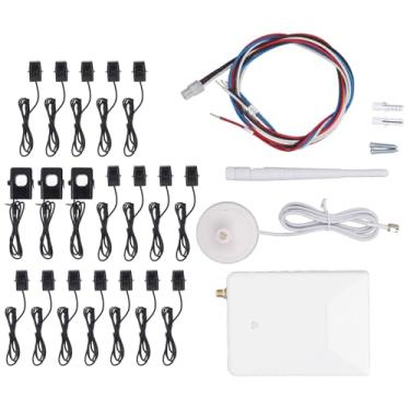 Imagem de 3 Fase 4 Medidor de energia do fio WiFi Ativou o medidor de energia eletrônica de alta precisão com grampos de 16x50a e 3x200a para s fotovoltaicos em casa e solar Material ABS