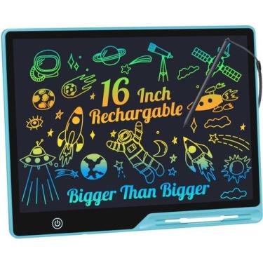 Imagem de Tablet de escrita LCD Kinayue recarregável azul de 16 polegadas