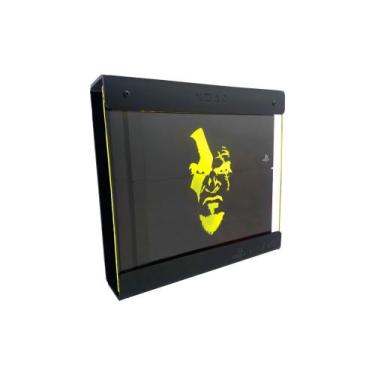 Imagem de Suporte Parede Iluminado Shield Ps4 Slim - Preto - Amarelo - God Of Wa