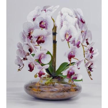 Imagem de Arranjo Flores Orquídeas Artificial Toque Real Vaso Grande - La Caza S